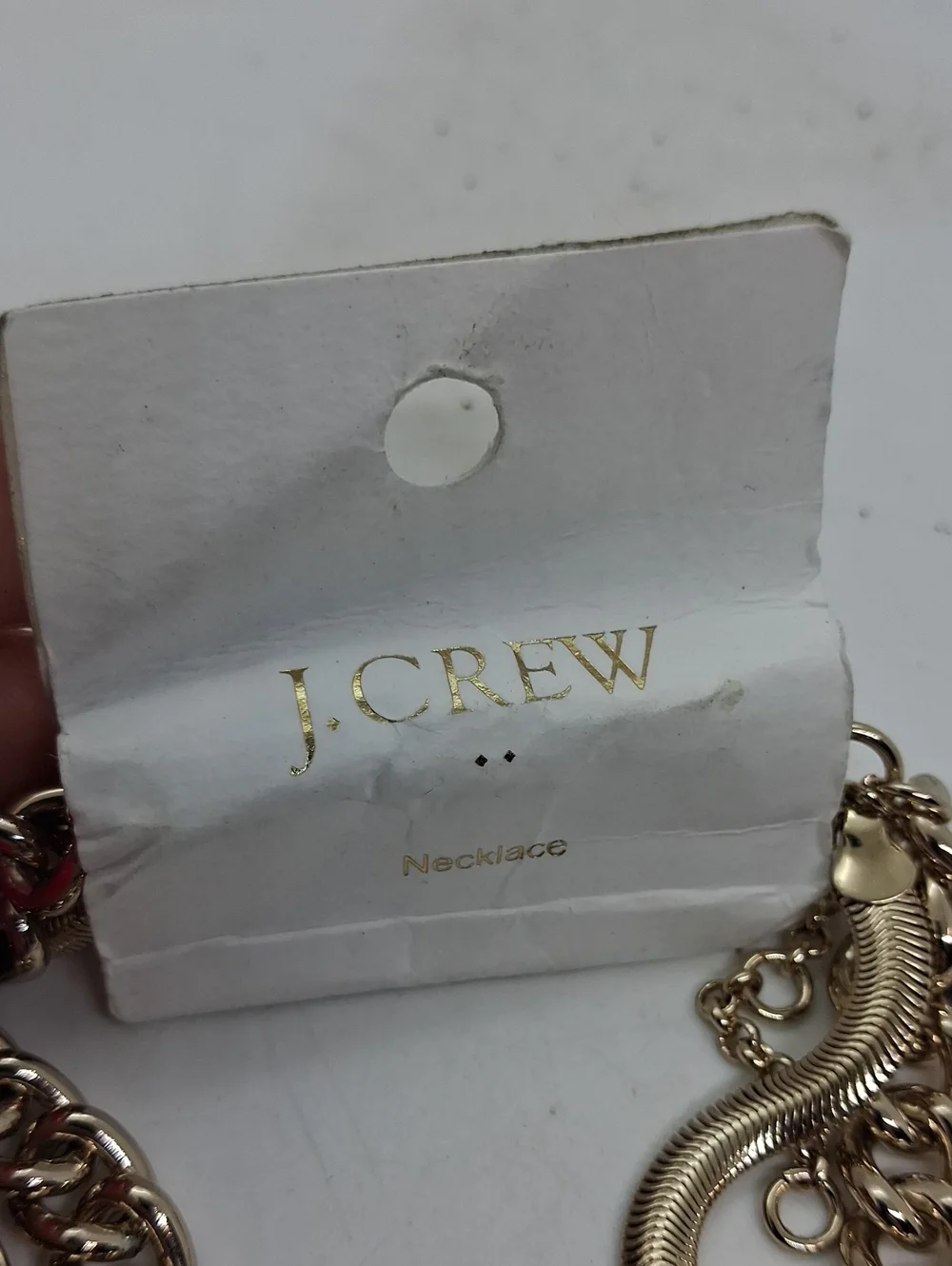 NWT Womens J. Crew Multi-Chain Gold Tone Necklace